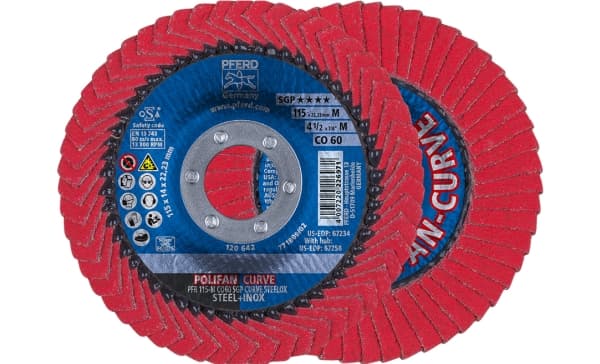 PFERD 67689036, 2,22 cm, 11,5 cm, 13300 kierrosta minuutissa, 60 g, 10 kpl