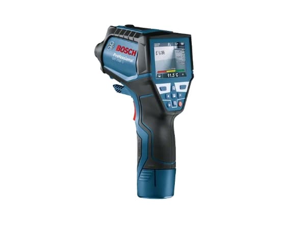 Bosch GIS 1000 C Professional, Optisk miljøtermometer, Inne/Ute, Digitalt, Sort, Blå, Hånd, Rektangulær
