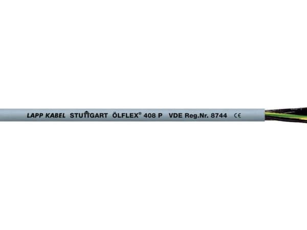 LAPP ÖLFLEX® 408 P Styreledning 4 G 1 mm² Sølvgrå (RAL 7001) 1308204/100 100 m
