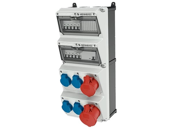 MENNEKES 940007, Tyyppi F, 5P, Ruuvit, Sininen, Harmaa, Punainen, Valkoinen, Muovi, IP44