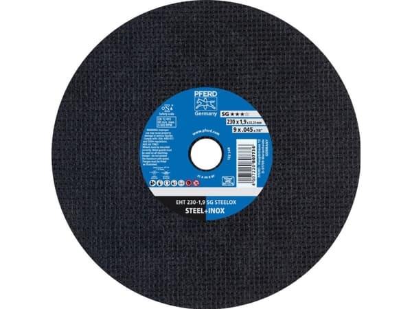 PFERD 61328430, 23 cm, 1,9 mm, 6600 RPM, 25 stykker