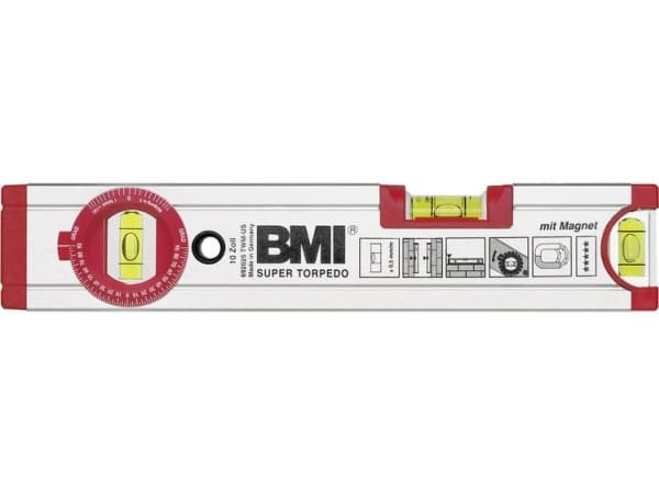 BMI 692025TWM Magnet-vaterpas med magnet 0.5 mm/m