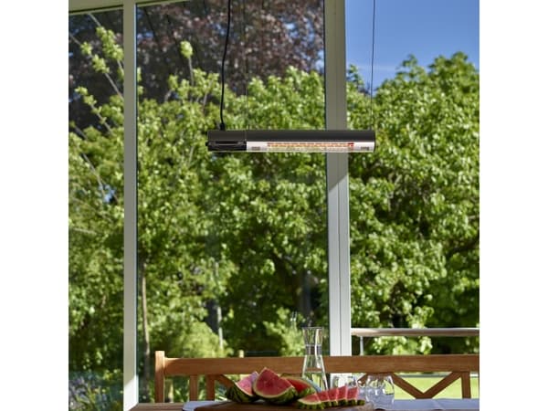 HORTUS Terrassvärmare väggmodell 1500 W, GT, svart, med fjärrkontroll, svart (211-357)