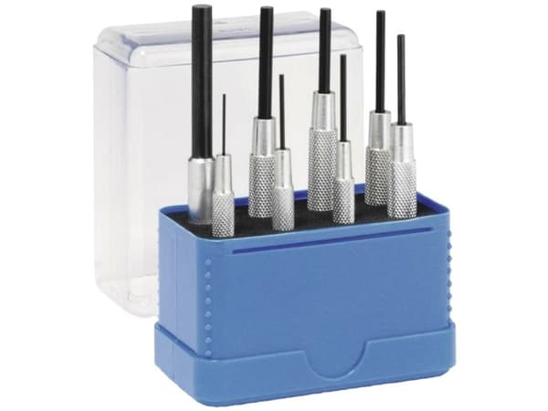 Pin punch w. Sleeve sat i stativet Rennsteig Tools