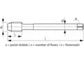 Miniatyrbilde 4 av 5: Fanar THREAD G 1/4" DIN-5156B HSSE TN 800X
