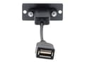 Miniatyrbild 1 av 2: Kramer WU-AA - Modulkontaktplatta med insnäppsfästen - väggmontering - USB Type A - vit