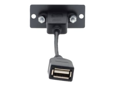 Kramer WU-AA - Modulkontaktplatta med insnäppsfästen - väggmontering - USB Type A - vit