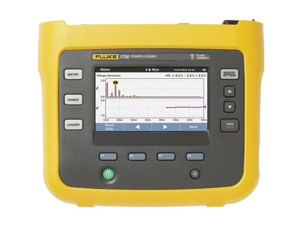 Fluke 1736/EUS, Kolmivaihetehon tiedonkeruulaite, IP50, Kensington, -10 - 50 °C, -20 - 60 °C, 10 - 95%