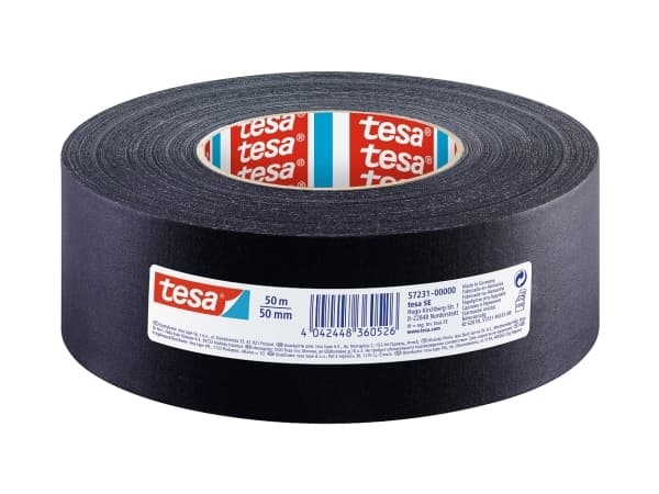 Tesa - Stoftape - 50 mm x 50 m - sort