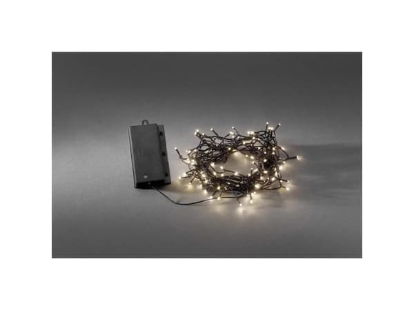 Konstsmide 3731-100 Mikro-lyskæde Udvendigt Batteridrevet Antal pærer 480 LED (RGB) Varmhvid Oplyst Længde: 48 m
