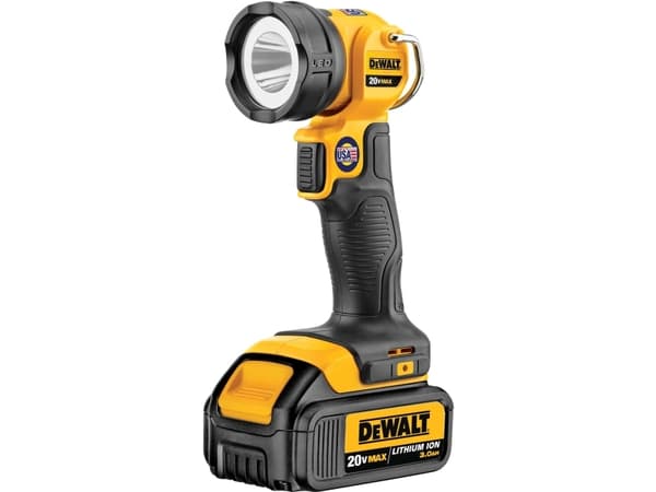 DeWALT DCL040, LED, 1 lamppu(a), 453,592 g, Musta, Keltainen, Vapaasti seisova työvalo