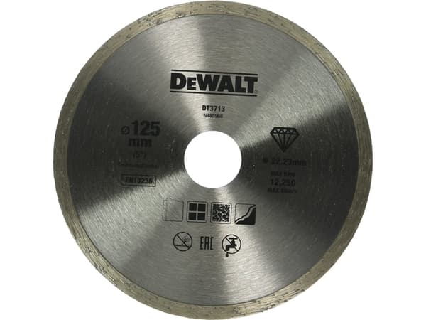 DeWALT DT3713-QZ, Klippskiva, Platt i mitten, DeWALT, 2,22 cm, 12,5 cm, 5 mm