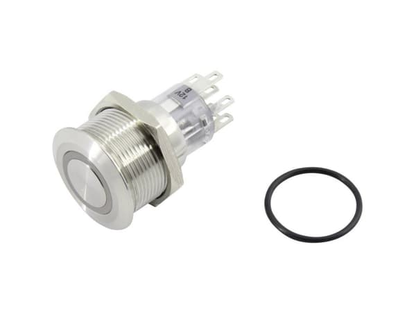 TRU COMPONENTS 1602473 TC-GQ22-A-22E/W/12V/S203 Painonappi 250 V 5 A 2 x Off/(On) Painonappi valkoinen IP65 1 kpl 1 kpl