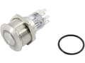 Pikkukuva 1 / 3: TRU COMPONENTS 1602473 TC-GQ22-A-22E/W/12V/S203 Painonappi 250 V 5 A 2 x Off/(On) Painonappi valkoinen IP65 1 kpl 1 kpl