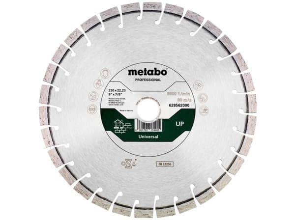 Metabo 628564000, Klippskiva, Platt i mitten, Betong, Sandsten, Kakel, Metabo, 2,54 cm, 35 cm