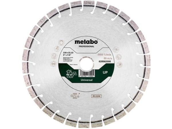 Metabo 628564000, Klippskiva, Platt i mitten, Betong, Sandsten, Kakel, Metabo, 2,54 cm, 35 cm
