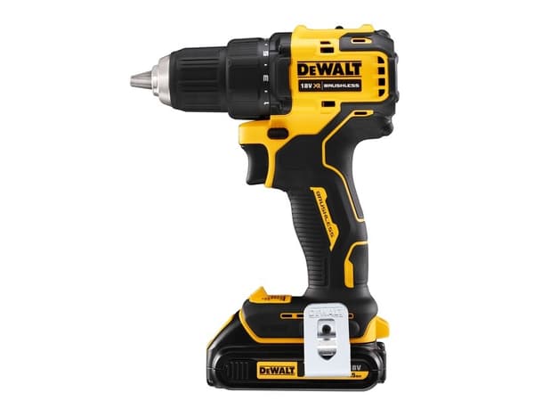 DeWALT DCD708S2T-QW, Borr med pistolgrepp, utan nyckel, 1650 RPM, 3 cm, 450 RPM, 65 nm