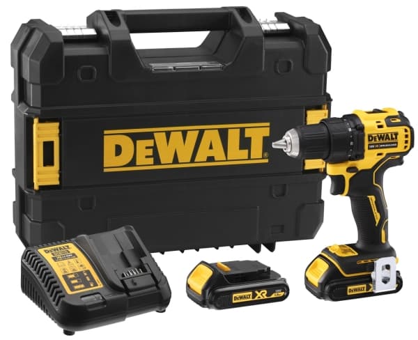 DeWALT DCD708S2T-QW, Borr med pistolgrepp, utan nyckel, 1650 RPM, 3 cm, 450 RPM, 65 nm