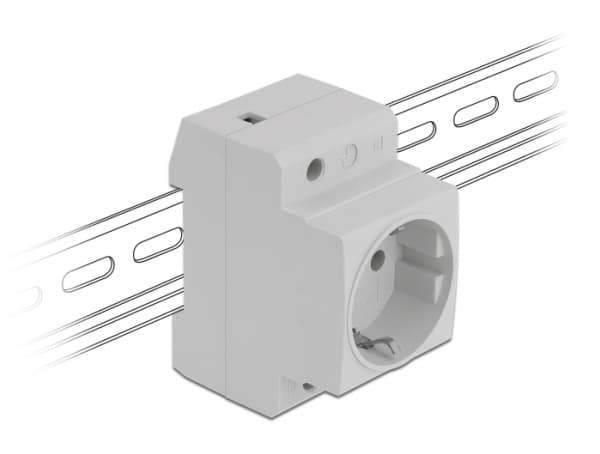 DeLOCK 11472, CEE 7/3, Harmaa, Muovi, 250 V, 16 A, 64 mm