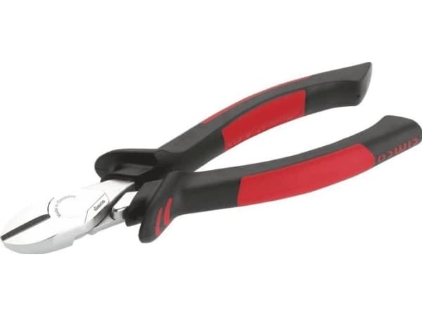 Cimco 10 0577, Diagonal tang, Sjokkresistent, PU plastikk, Stål, Plast, Sort, Rød, 180 mm