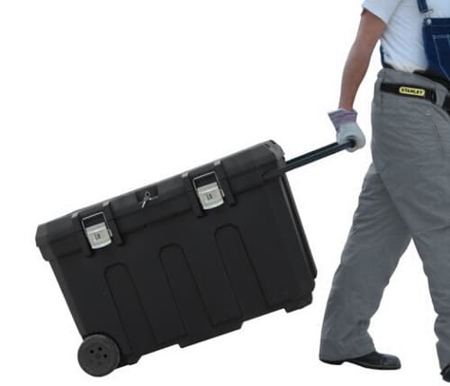 Stanley MOBILE Job Chest, Tralle, Metall, Plast, Sort