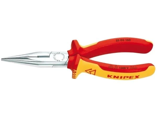 Knipex 25 06 160, Diagonal tang, Kromvanadiumstål, Plast, Oransje, Rød, 160 mm, 146 g