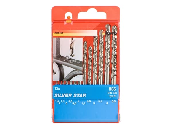 kwb 205840, Drill, Drill bit set, Høyrehåndsrotasjon, Strykejern, Plast, Profil, Blad metall, 135°, Høy-Hastighets Stål (HHS)