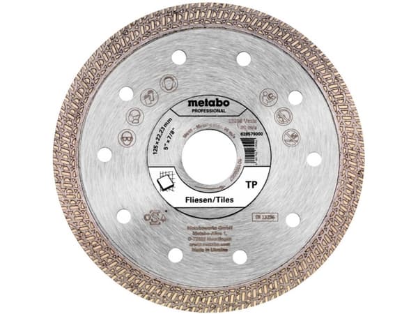 Metabo 628579000, Naturstein, Porselen, Flis, 12,5 cm, 2,22 cm, Polykrystallinsk diamant (PCD), 12200 RPM, 1 stykker