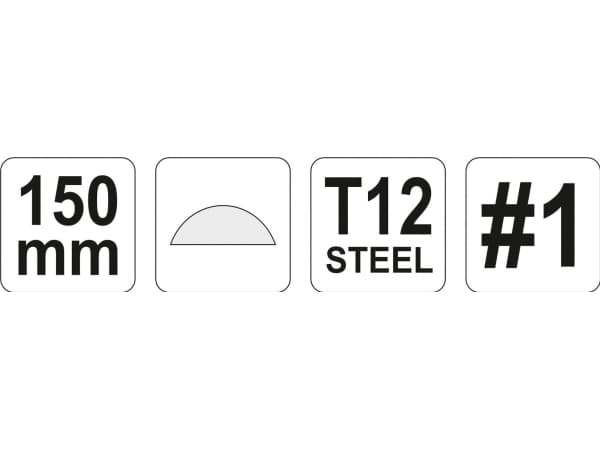 Yato halvrund metallfil 150mm (YT-62258)