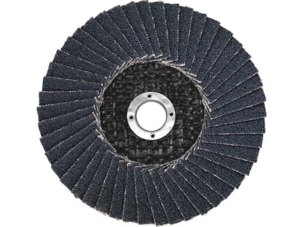 Metabo 626875000, Lamellslipskiva, Platt i mitten, Metall, Rostfritt stål, Stål, Varje varumärke, 7,6 cm, Svart
