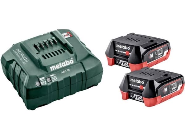 Metabo 685301000, Akku- ja laturisetti, 4 ah, 12 V, Metabo, Musta, Vihreä, Punainen, AC