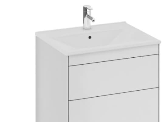 Ifö Sense underskåp SU 60cm - vit, H:58cm B:60cm D:46,6cm utan handtag med 2 lådor