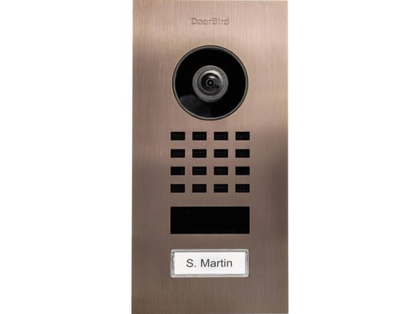 DoorBird D1101V, 1080p, 150°, 82°, 6 m, IR, Børstet stål