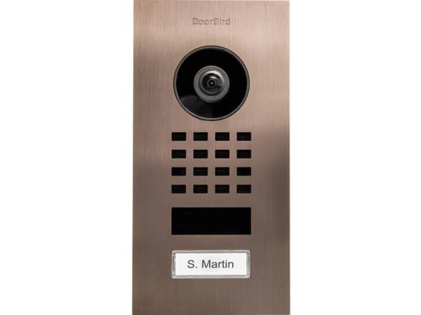 DoorBird D1101V, 1080p, 150°, 82°, 6 m, IR, Børstet stål