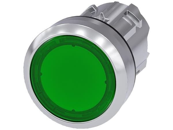 Siemens 3SU1051-0AA40-0AA0 Lystrykkontakt (Ø x H) 29,5 mm x 29,5 mm IP66, IP67, IP69/IP69K 1 stk