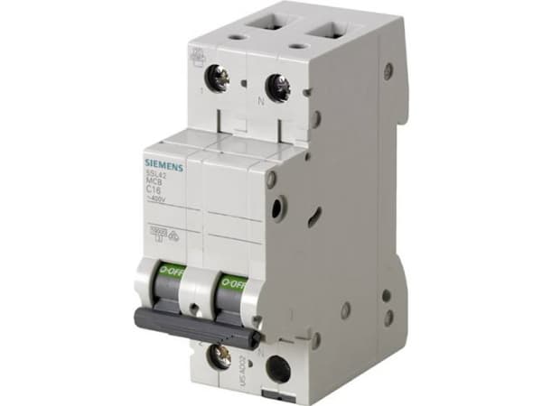 Siemensin 2-napainen katkaisija 16 A 230 V 5SL4516-6 (5SL4516-6)