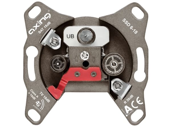Axing SSD 6-18, SAT + TV + radio, Brun, 68 mm, 39 mm, 68 mm Brun