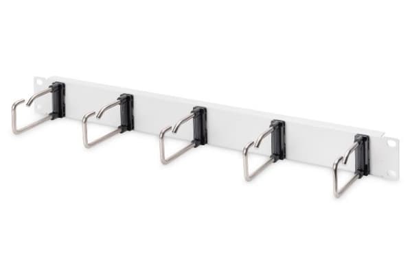 DIGITUS DN-97666 - Kabelstyringspanel med ringer - rackmonterbar - grå, RAL 7035 - 1U - 19"