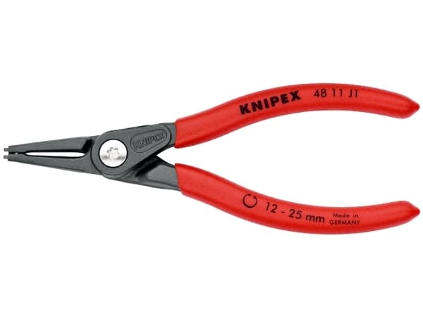 Knipex 48 11 J1, Låsringstång, Kromvanadinstål, Plast, Röd, 140 mm, 105 g