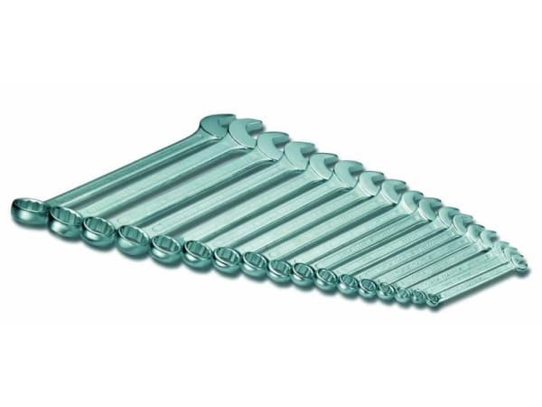 Cimco 11 2500, 6,7,8,9,10,11,12,13,14,15,16,17,18,19,20,21,22 mm, Kromfarget, Kromvanadiumstål, Kromfarget, Blank, 17 stykker
