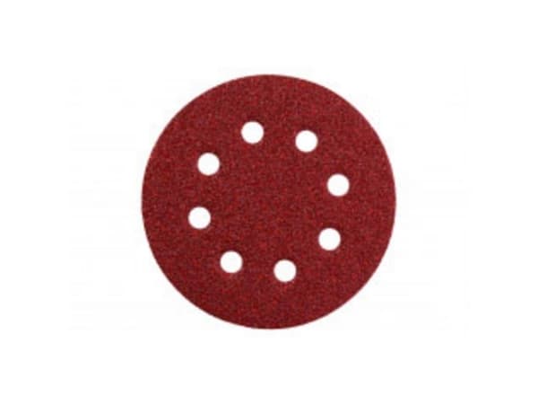 Metabo 631587000, Slipskiva, Polyester, Rostfritt stål, Stål, Trä, Röd, Rund, 12,5 cm, 12,5 cm