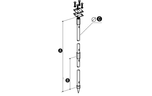ELKO-BIS Earthing, complete 3-meter, 300x150x1.6cm, hot dip galvanized