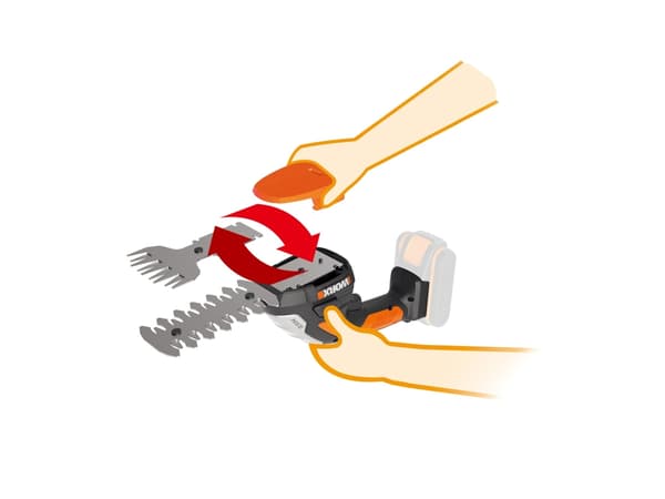 Worx Zen WG801E.9 - Kombinert gress-/buskkutter - trådløs - uten batteri - 150 g - SOLO