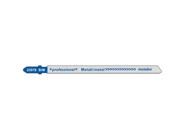 Metabo 623978000, Figursågblad, Icke-järnmetaller, Smårgåsmaterial, Metallplåt (tunn), Bimetall, Blå, Grå, 10,6 cm, 1,1 mm