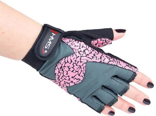 HMS Gym Gloves RST03 vaaleanpunainen-harmaa r. L (17-63-222)