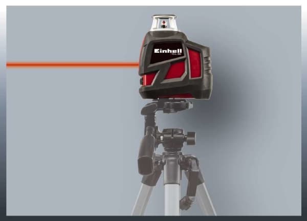 Einhell TE-LL 360, 20 m, 0,4 mm/m, 4°, 650 nm (<1 mW), Linjevater, Sort, Rød, Sølv