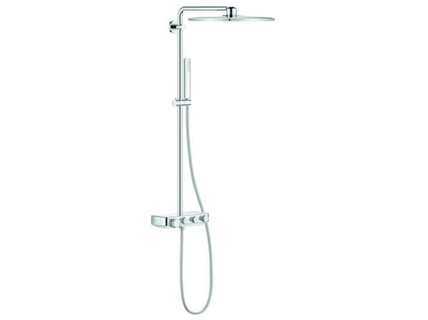 GROHE Euphoria SmartControl 310 Cube Duo seinään asennettava suihkujärjestelmä - termostaatilla ja Rainshower SmartActive Cube 310 mm yläsuihkulla