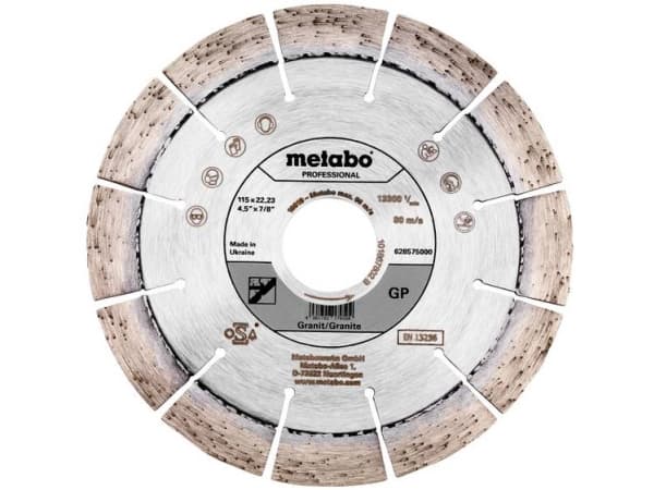 Metabo 628575000, Klippskiva, Granit, Metabo, 11,5 cm, 1,2 cm, Grå