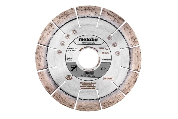 Metabo 628575000, Klippskiva, Granit, Metabo, 11,5 cm, 1,2 cm, Grå