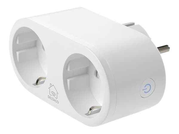 DELTACO SH-P02E - Smartplugg - trådløs - 802.11b/g/n - 2.4 Ghz - hvit